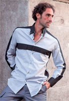 Camicia uomo bicolore